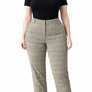 Zara Woman W30X25L Houndstooth Cropped Dress Pant Women SzL Stretch Y2k Retro[2C
